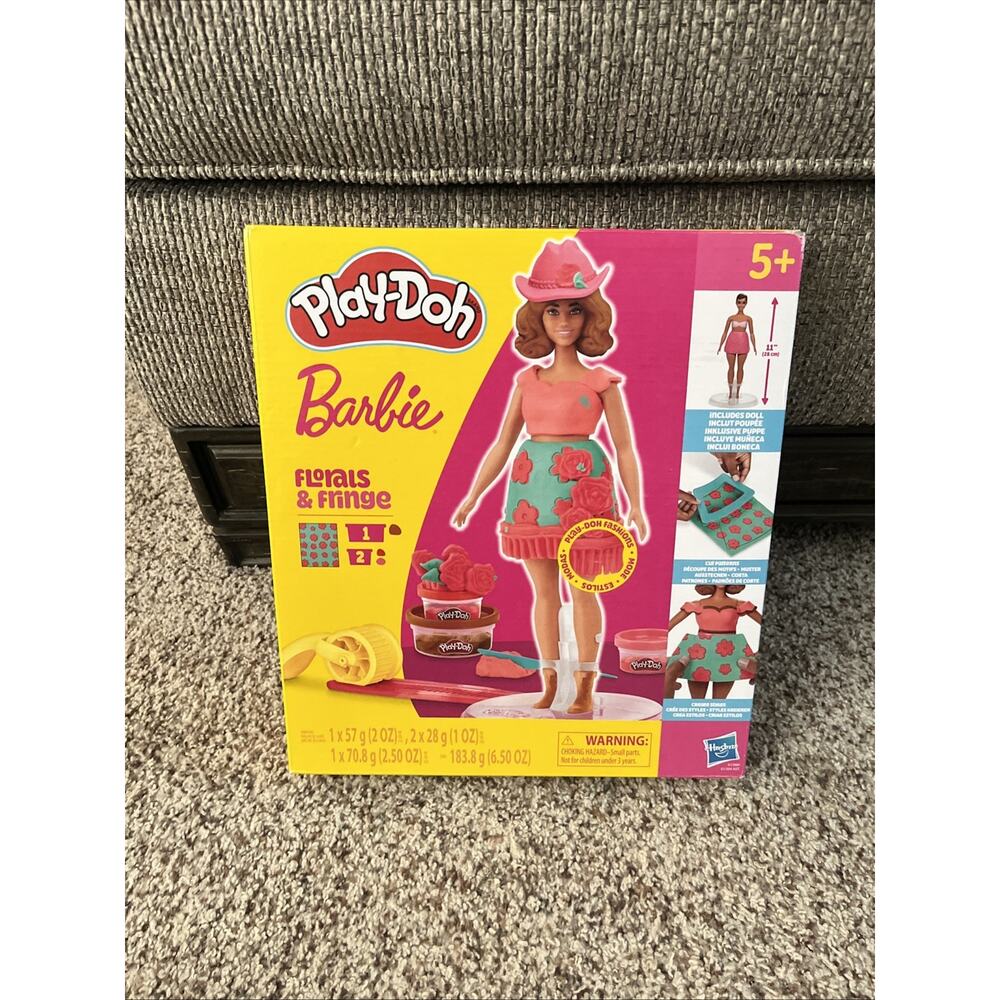 Barbie Florals & Fringe Play-Doh~ 11” Doll, Patterns, Playdough, Accessories NEW